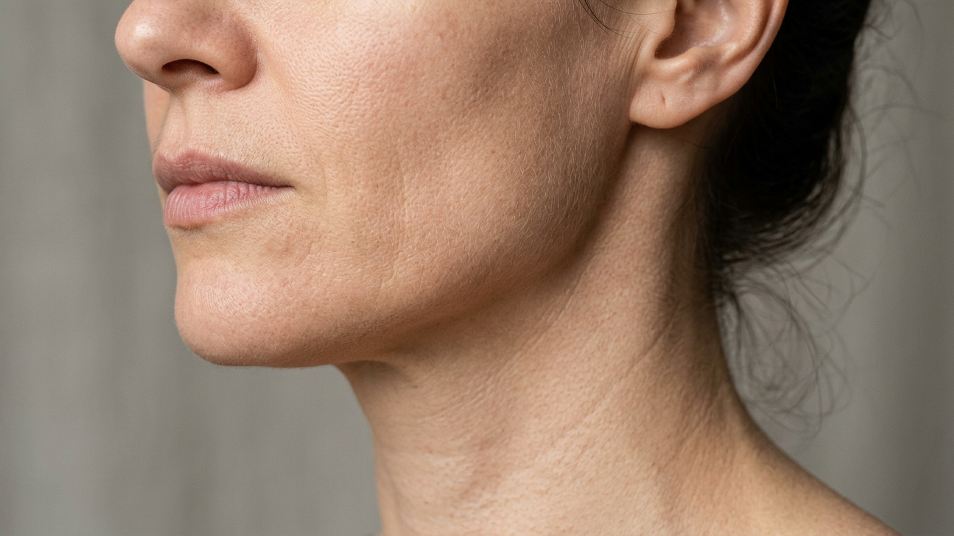 A surgeon demonstrating the structural rejuvenation differences between a mini facelift vs deep plane facelift.